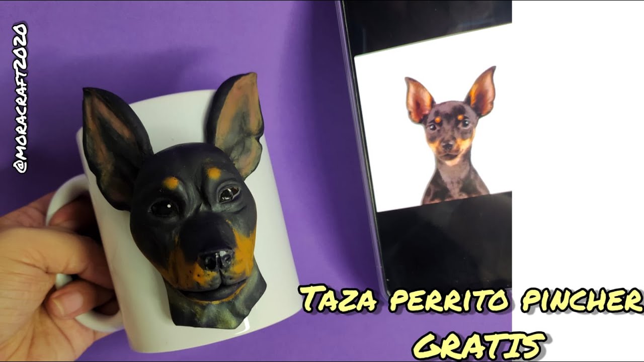 COMO HACER TAZA DE PERRO EN PORCELANA FRIA