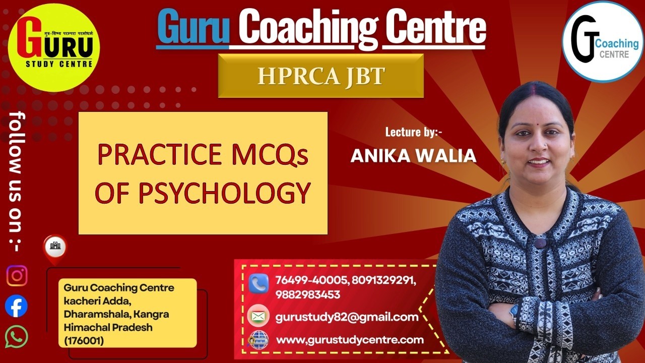 HPRCA JBT Psychology | Important Questions Practice | Live Class