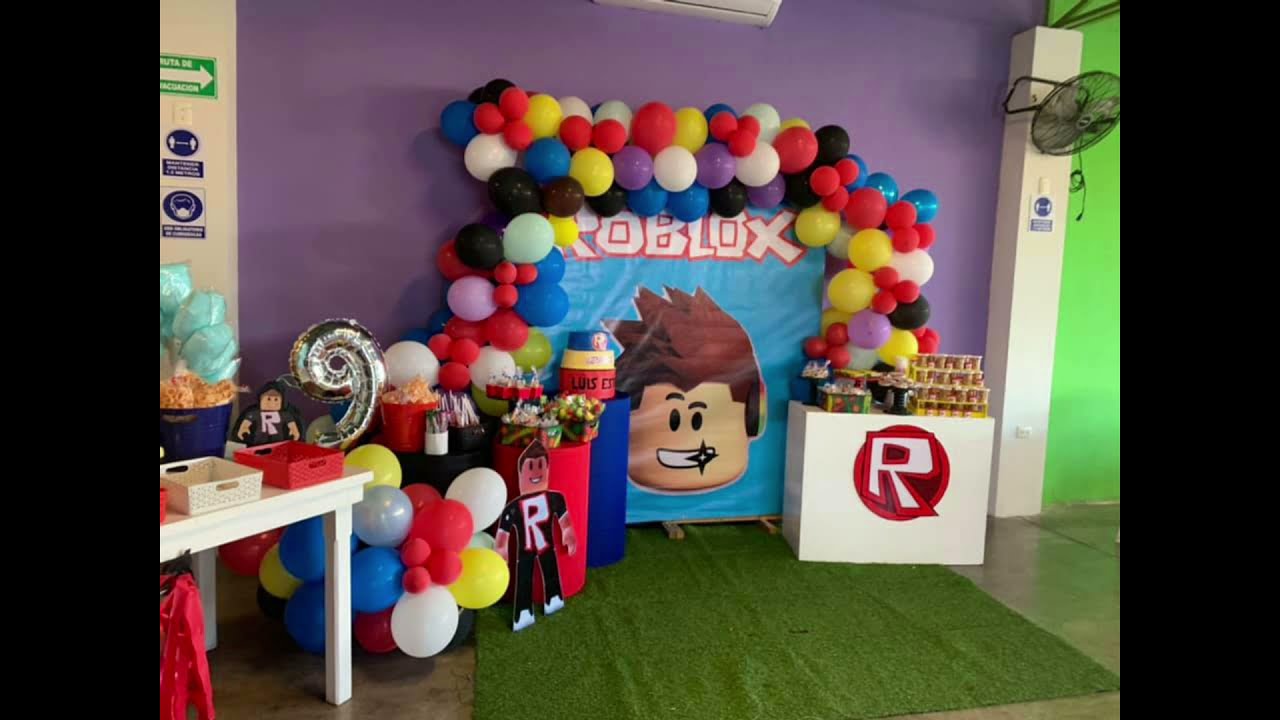 Fiesta tematica de Roblox // Ideas decoración para niño