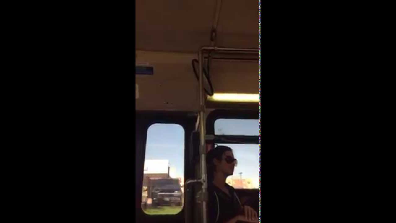 Pretty Brunette Girl Falls Asleep On Bus