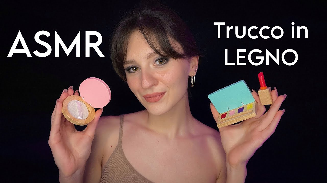 ASMR | TI PREPARO PER UN APPUNTAMENTO CON I TRUCCHI IN LEGNO ✨ (Spit Paint, Mouth Sounds)