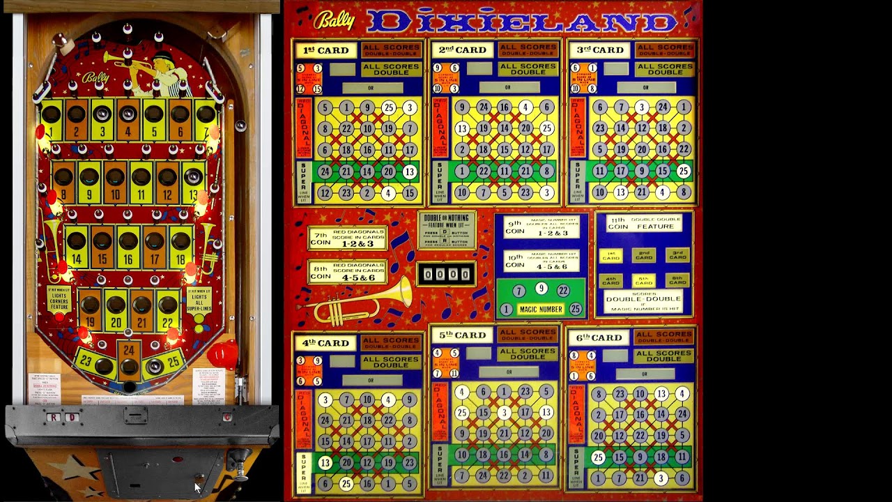 Bingo Pinballautomat (Emulation) - Bally - Dixieland 1978 - Livestream