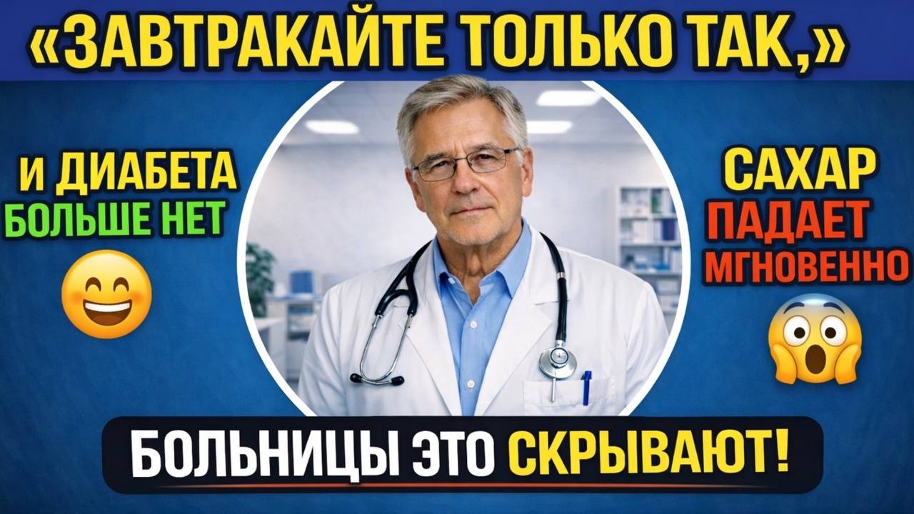 Врачи молчат! Этот утренний приём снижает сахар лучше таблеток - доктор Дмитрий Корнев