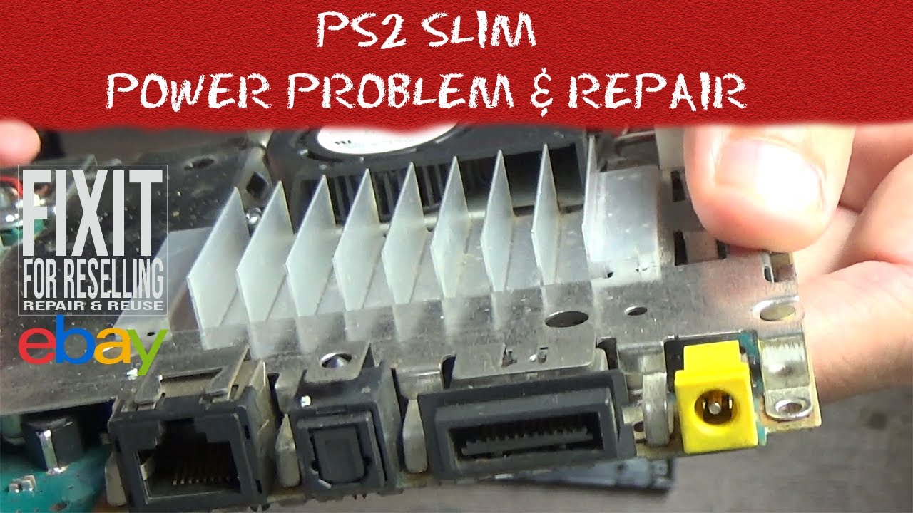 PS2 Slim Power Problem & Repair | DC Power Jack Repair | Keeps Turning On and Off | UK eBay Reseller