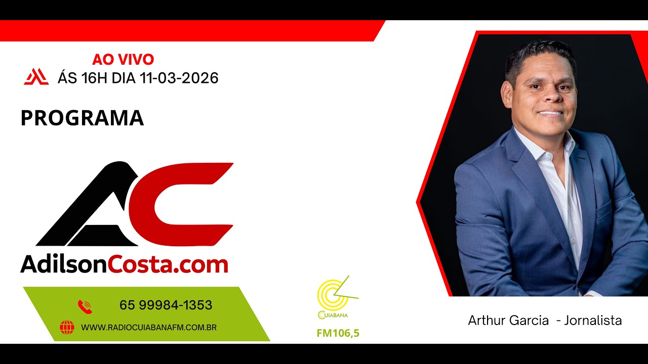 Programa Adilson Costa 11/03/2026 - ENTREVISTA ARTHUR GARCIA