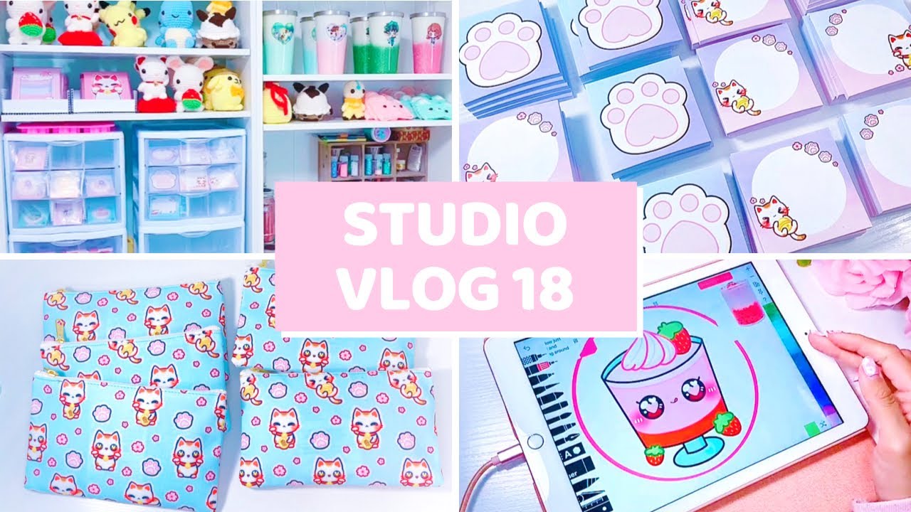 Studio Vlog 18: Etsy Shop Launch, Packaging Etsy Orders, & My Freelance Work