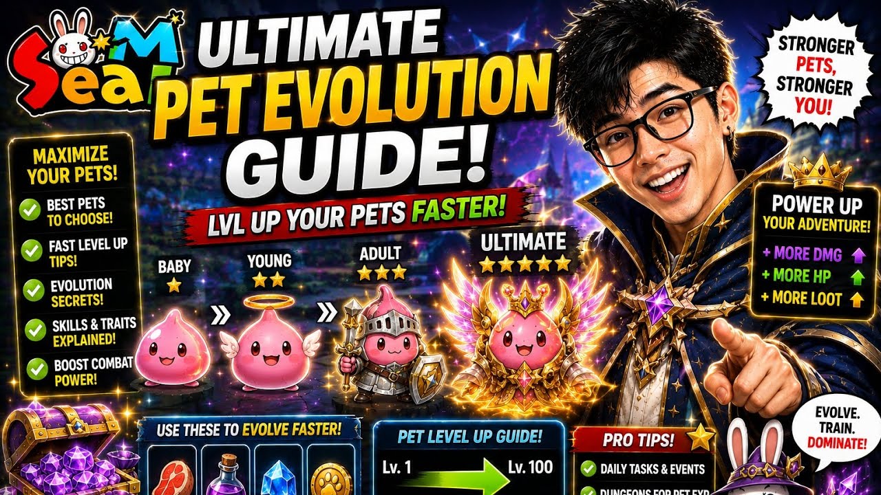 🐣 MAX YOUR PET FAST! Ultimate Pet Evolution Guide in SEAL M CROSS 🔥 BEST EXP SECRETS REVEALED! 😱