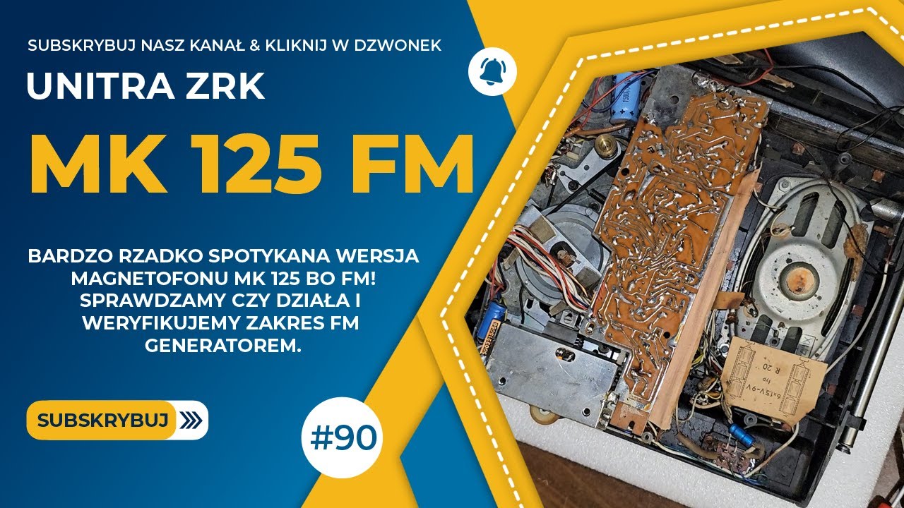 Unitra ZRK MK 125 FM - Rzadki Magnetofon z Radiem - Sprawdzamy czy Działa [F/90]