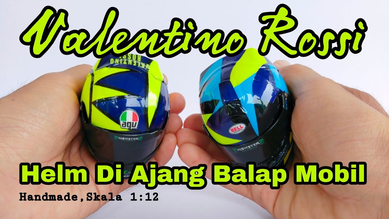 Miniatur helm Valentino Rossi Skala 1:5