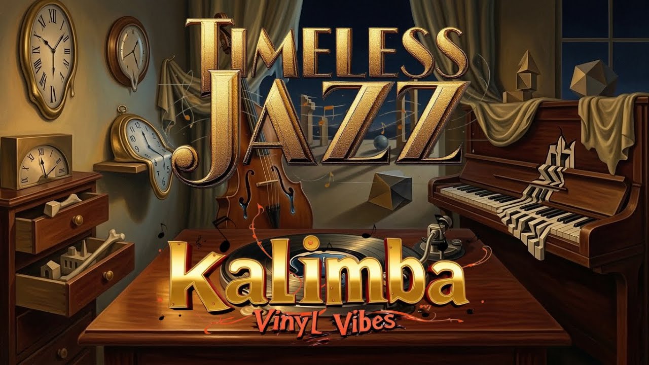 Timeless Kalimba Jazz 🎶 Vintage Vinyl Crackle | Relaxing Lo Fi Instrumental for Study & Sleep