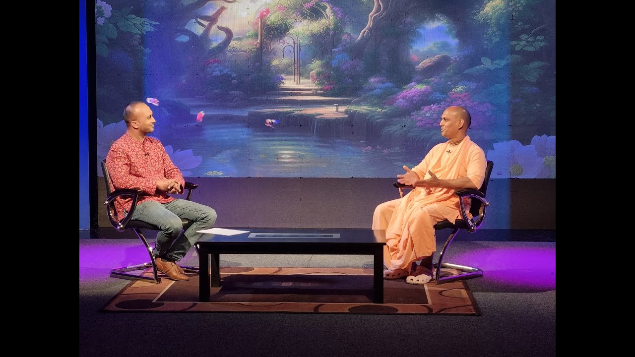 Interview with Swami BV Muni Maharaj at MBC, Mauritian Broadcasting Corporation (Hindi), 11.04.2025.
