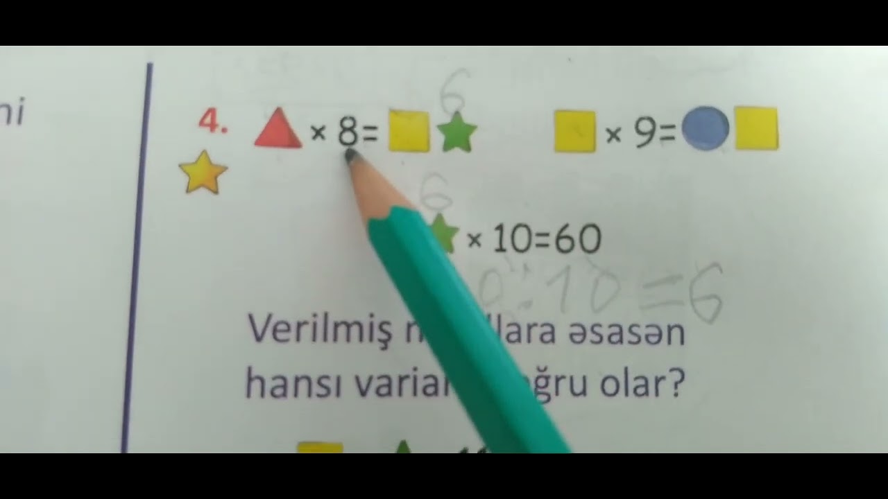 3-cü sinif test nömrə-25 səh.53-54 Riyaziyyat fənni.Çinar yayımları Yarpaq testi