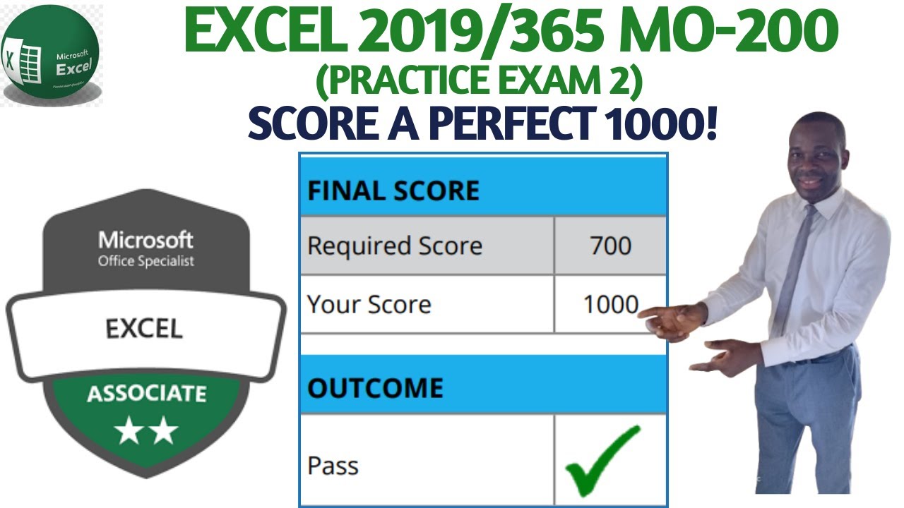 MOS Excel 365/2019 (MO-200) | Practice Exam 2 – Score 1000 Points!