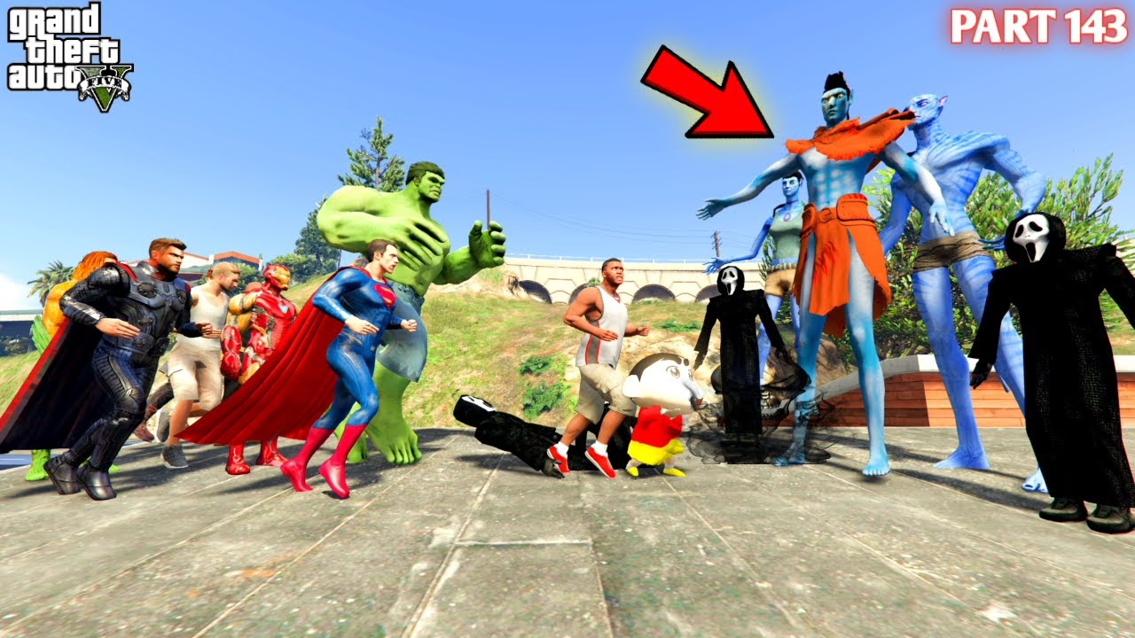 Franklin & Shinchan Try To Escape From Ghost Avatar Attack in GTA5