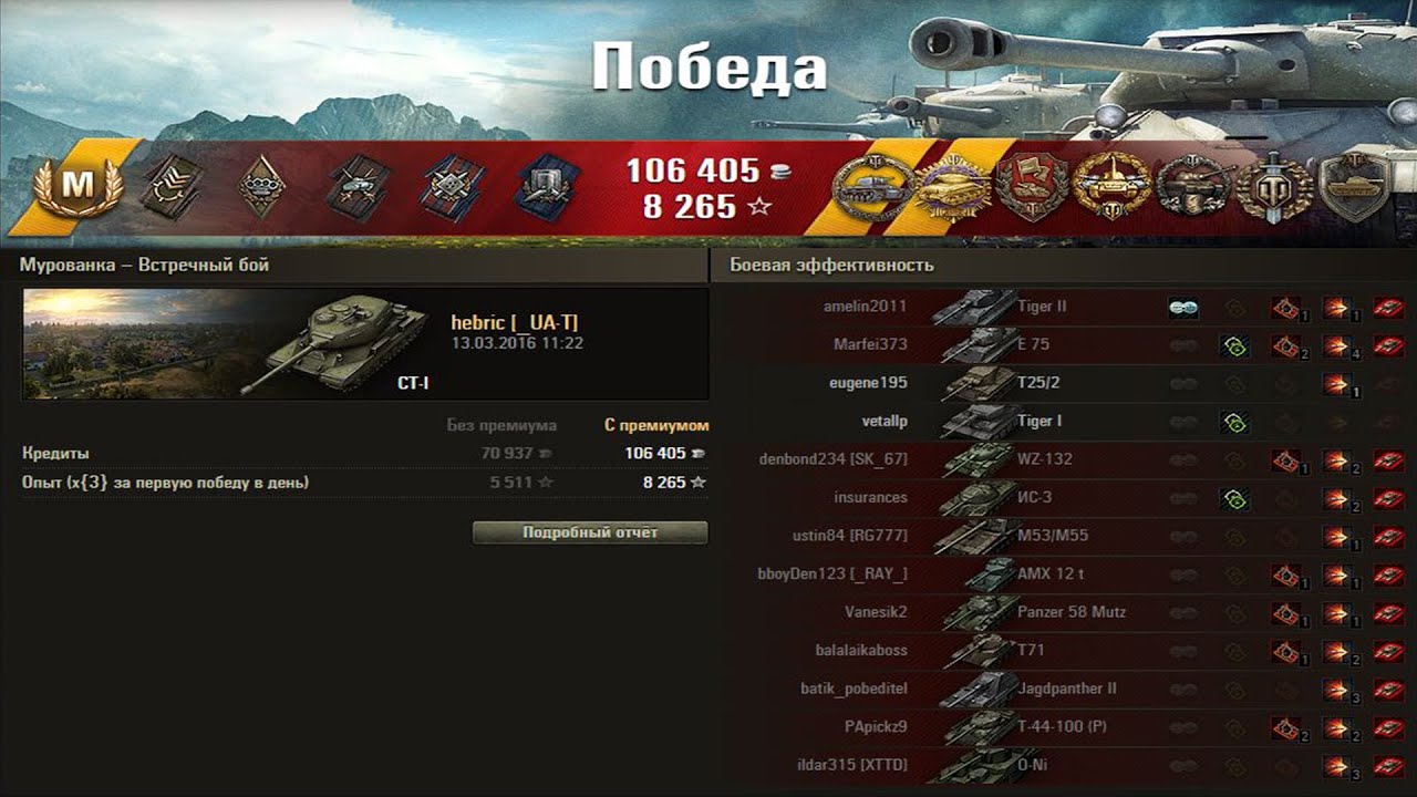 СТ-I. Красава!! Сыграл за всю команду!!! 11 Фрагов!! Лучший бой World of Tanks