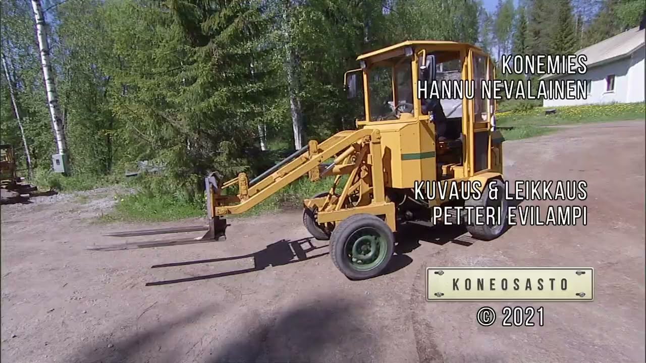 Hannun itse suunnittelemat ja rakentamat PY&Ouml;R&Auml;KUORMAAJA ja KUROTTAJA