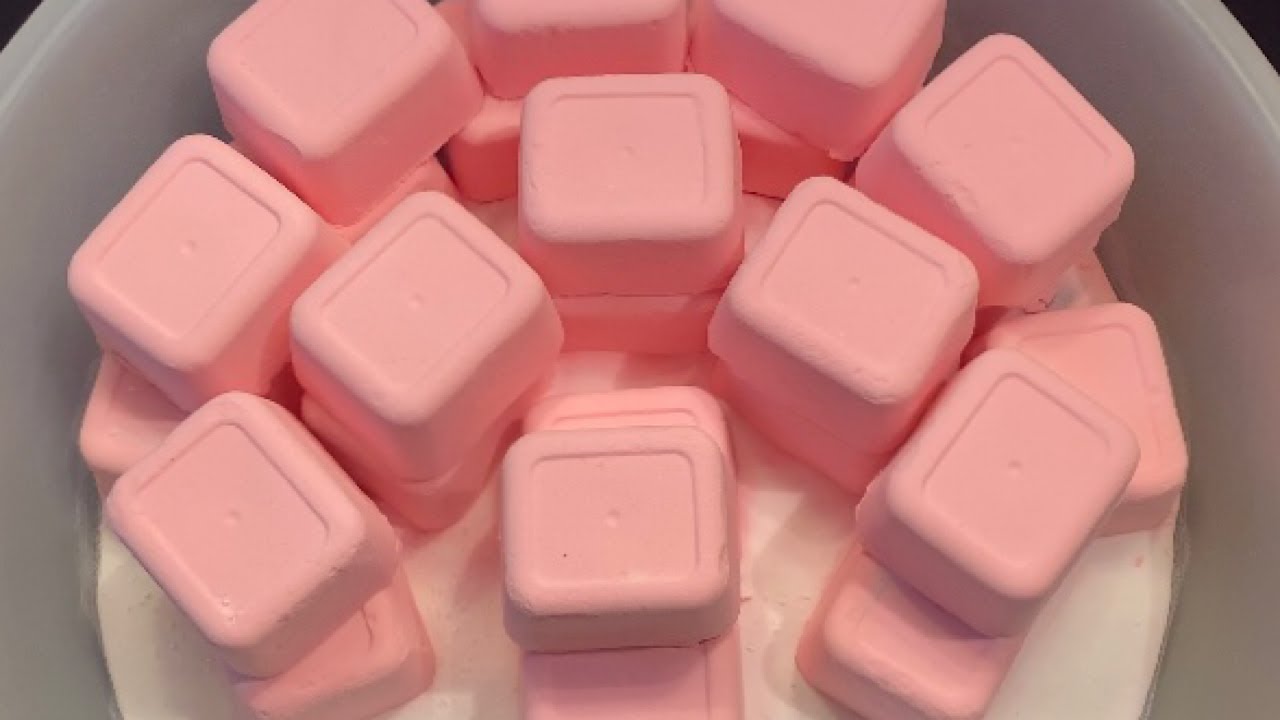Asmr - Baking Soda Crumble -   Pink - blue - yellow - White
