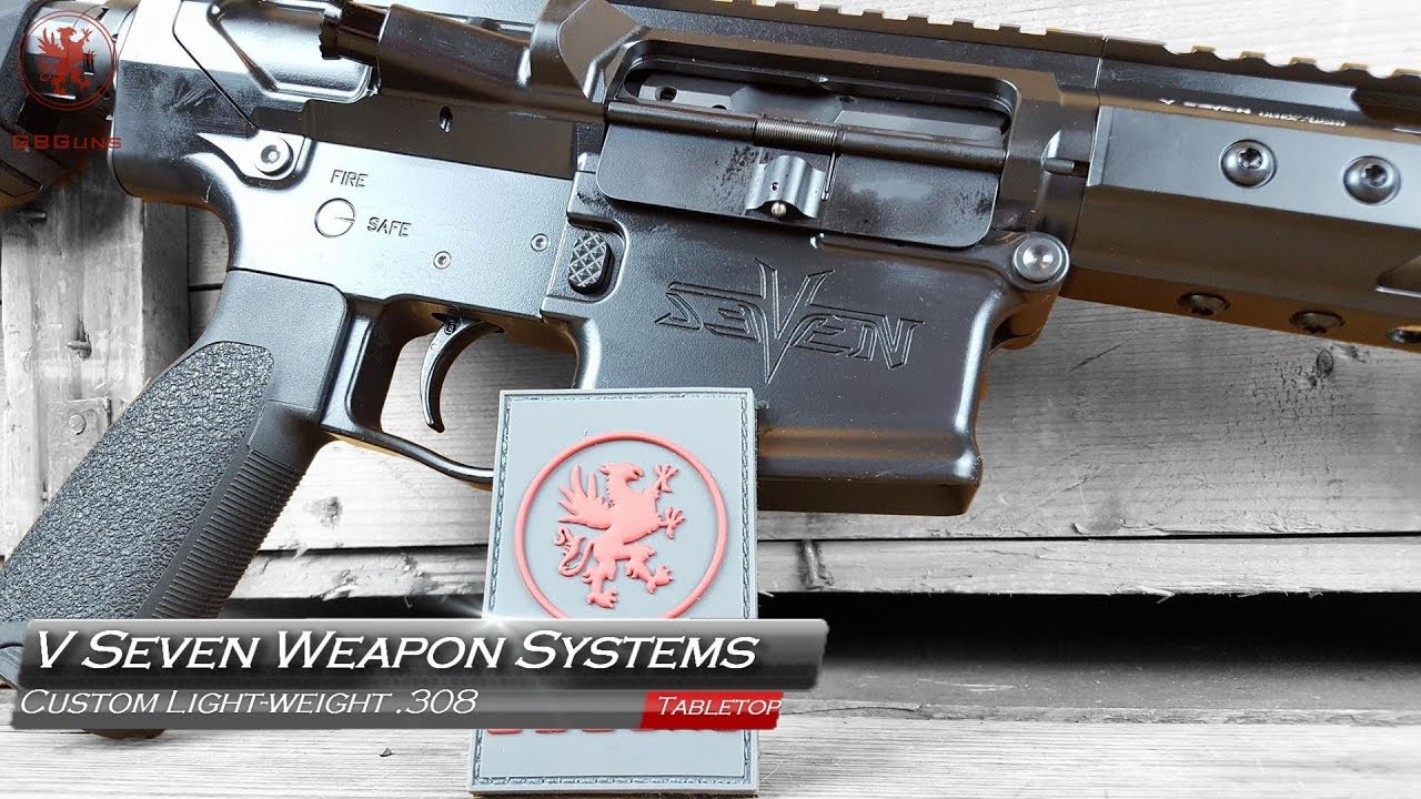 V Seven Weapon Systems Custom Light weight 308 AR-10 Tabletop