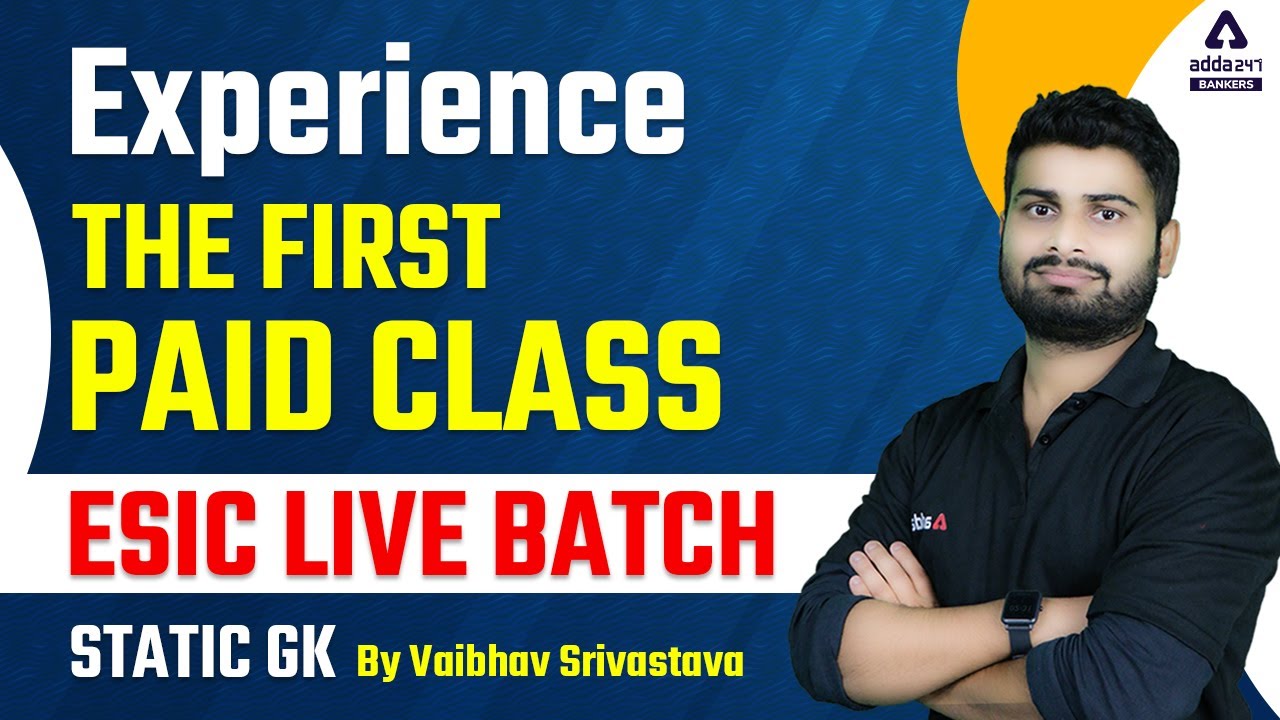 Class-1 | ESIC Online Classes | Static GK for ESIC