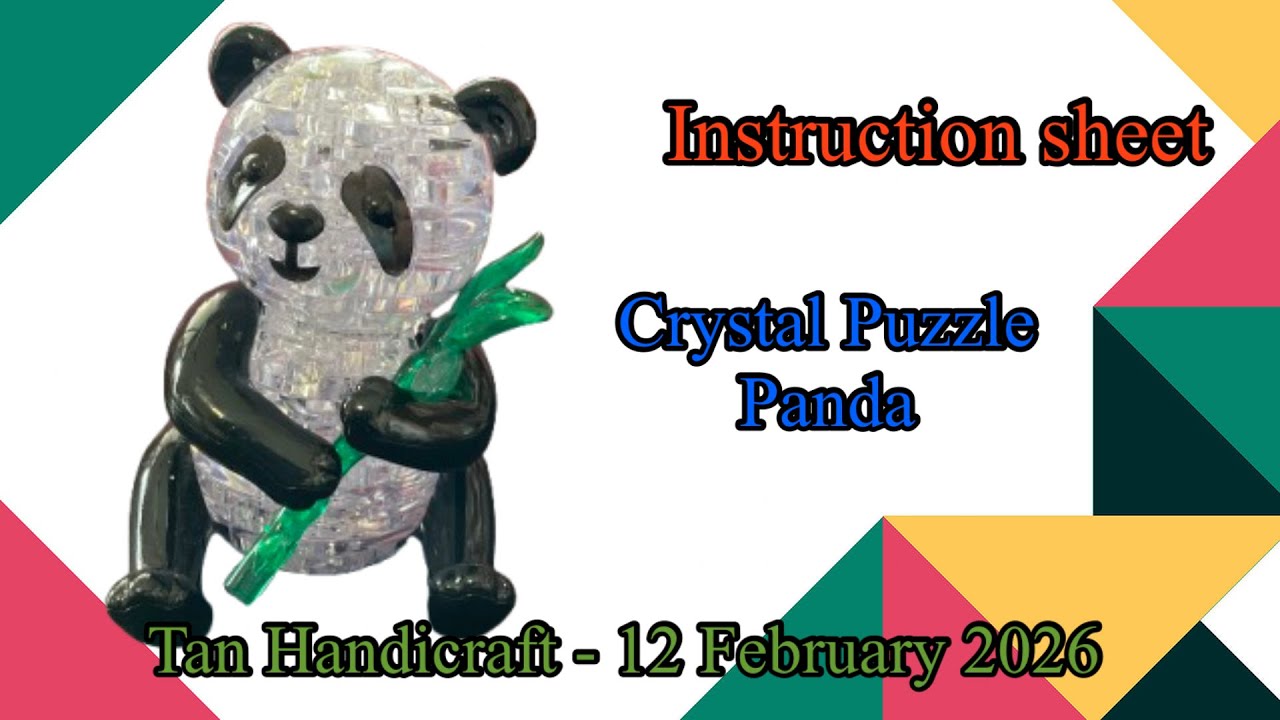 Instructions sheet 2 - Diy Kit Panda 3 D Animal Crystal block puzzle