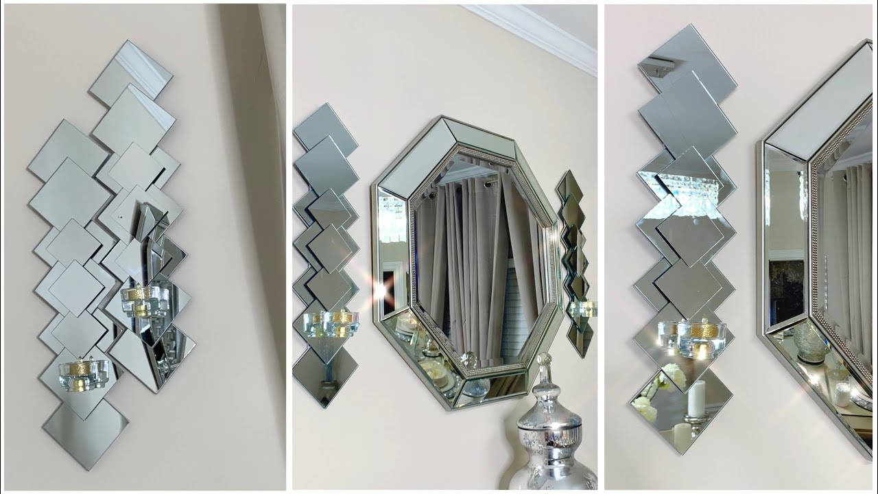 DIY Mirrored Wall Sconces Using DOLLAR TREE Wood and Mirrors || Simple & Elegant