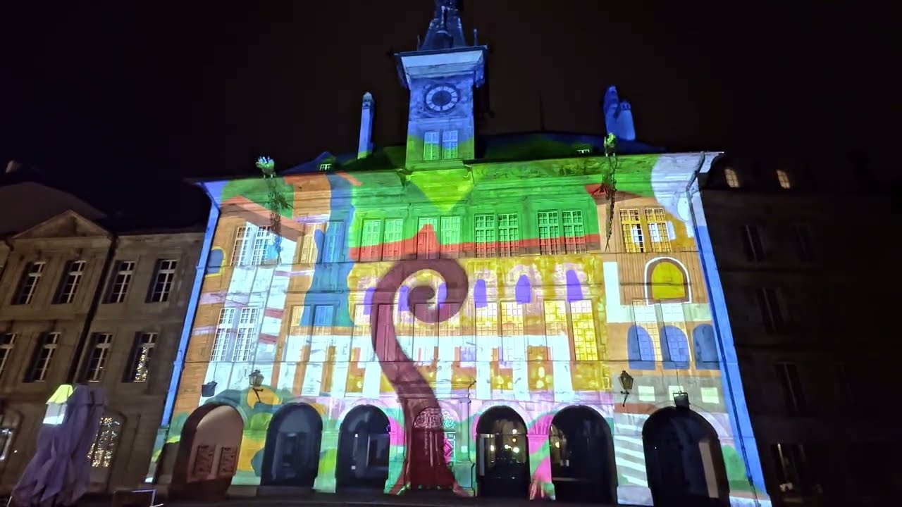 Mapping vidéo Place de la Palud (Lausanne) |  2025  Swiss Winter Lights VD #Alpinepixels