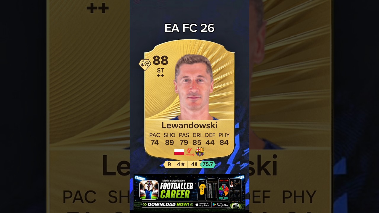 LEWANDOWSKI EVOLUTION CARD ON EA FC 26 #eafc26 #fifa