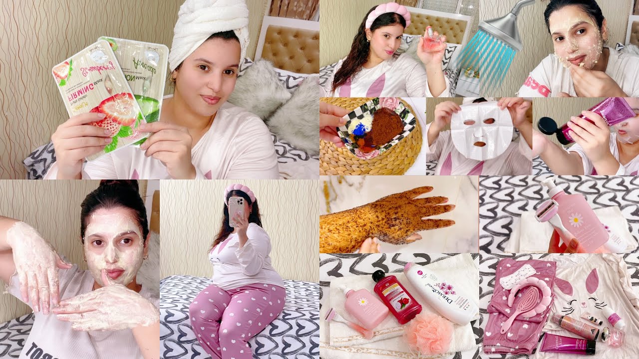 حيدي العكز ورجعي بلارة كتشعلي🧖🏼‍♀️روتين قبل وبعد الحمام تبيض الوجه تفتيح وتقشير الجسم