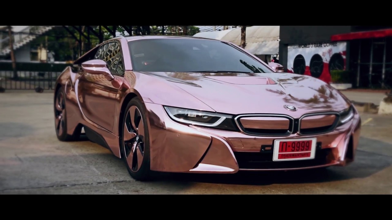 BMW I8 with Rose Gold Chrome
