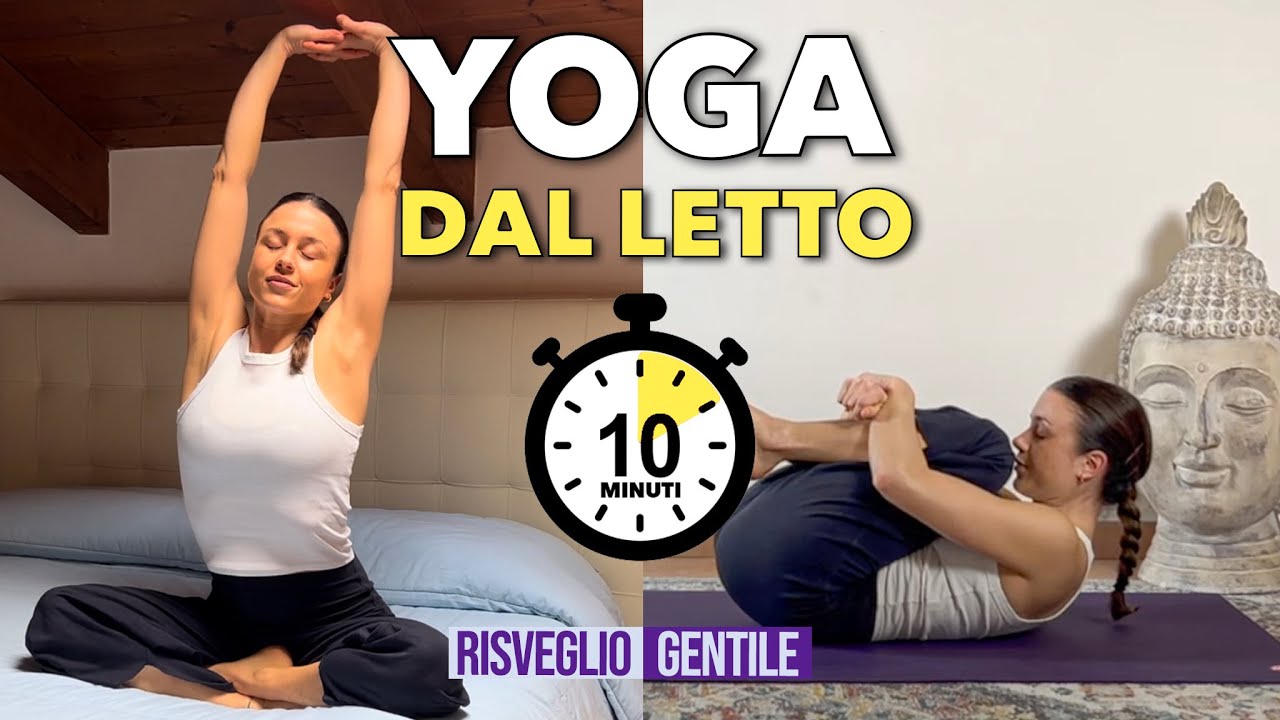 15 minuti di yoga per la mattina anche dal letto | Yoga per gonfiore addominale, digestione e stress