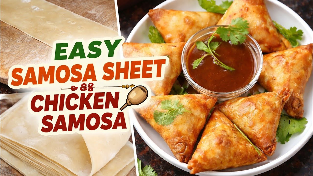 Homemade Easy Samosa Sheet & Chicken Samosa Recipe | Step by Step | MM Recipes🙂