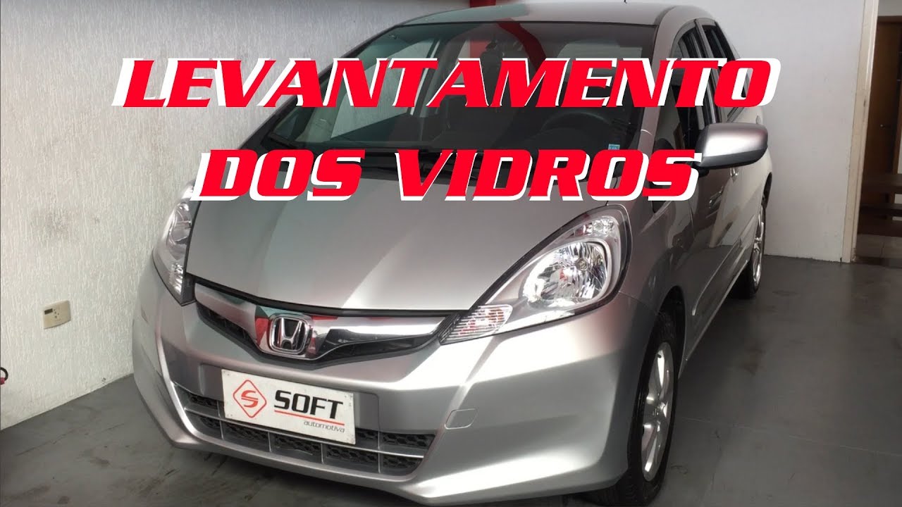 Honda Fit 2006 à 2013 - Levantamento de vidros - AW44 Plug and Play Antiesmagamento