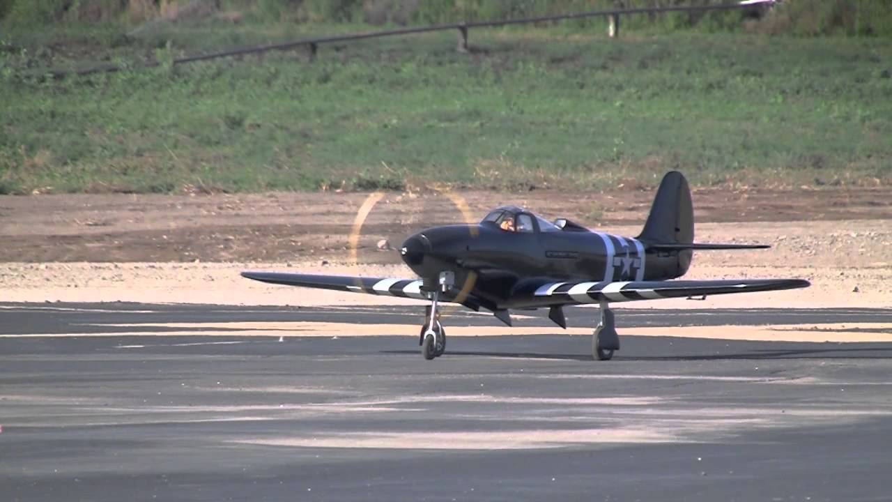RC giant airplane P-39 with ZDZ 80 engine 2012 June Chino