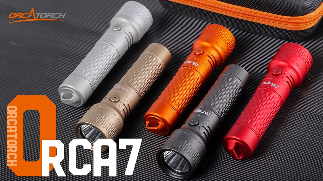 OrcaTorch All-New Orca 7 &ndash; 3000 Lumens Compact Dive Light | Small, Lightweight, Powerful