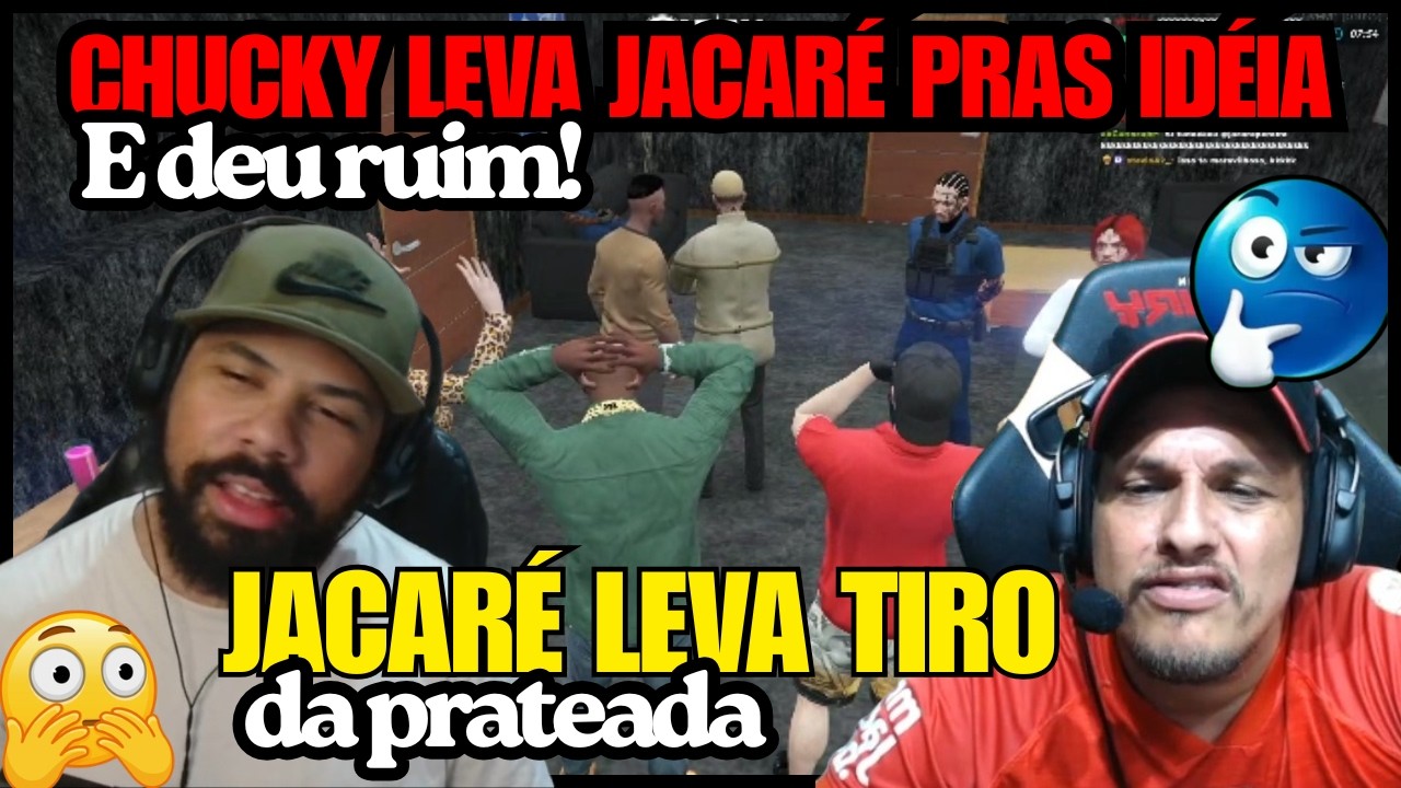 Jacaré acabou tomando tiro de prateada na cidade do Chucky, tentou um rp arriscado e entregaram ele!