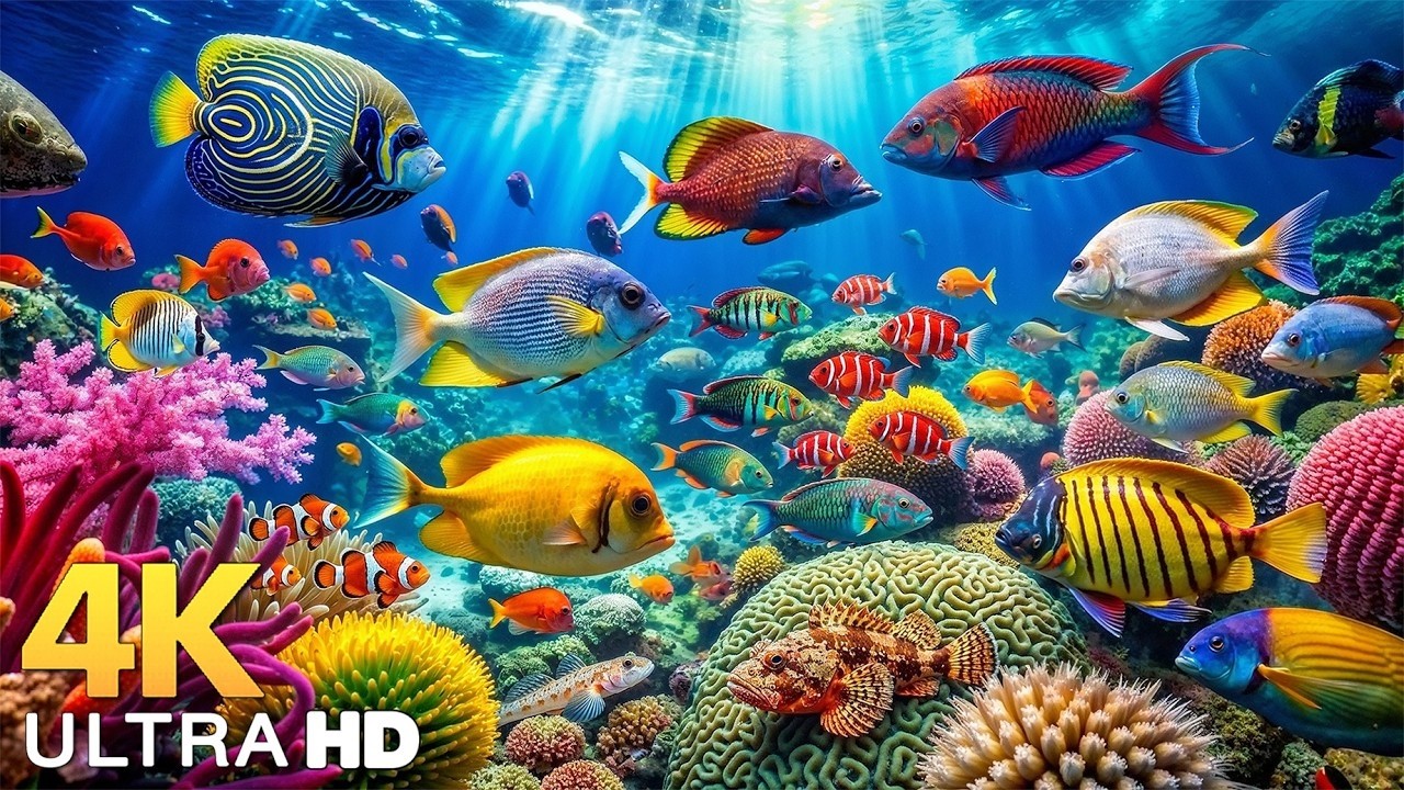 Marvel at Sea Animal in The Best 4K ULTRA HD Aquarium-Dive Into The Mesmerizing Underwater Realm