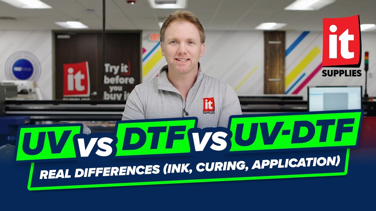 УФ-печать против DTF-печати против УФ-DTF-печати: реальные различия (чернила, отверждение, нанесе...