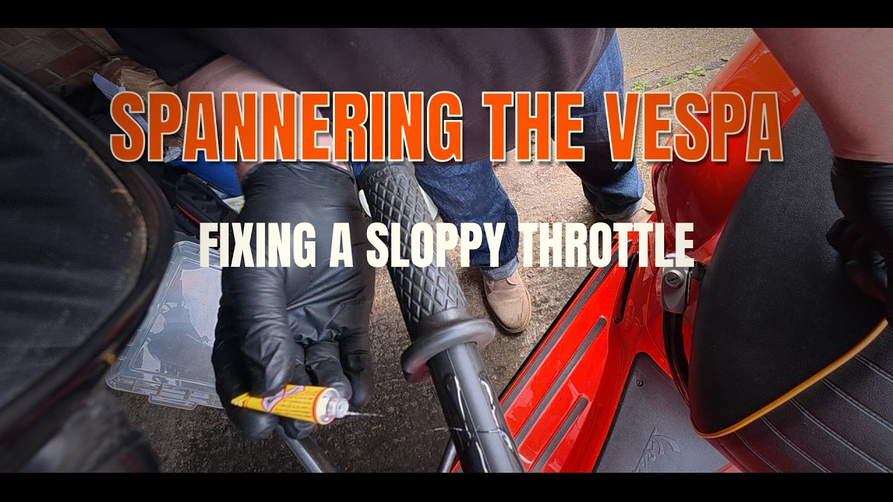 Spannering The Vespa  - Fixing a Sloppy Throttle #vespa #fix #italy