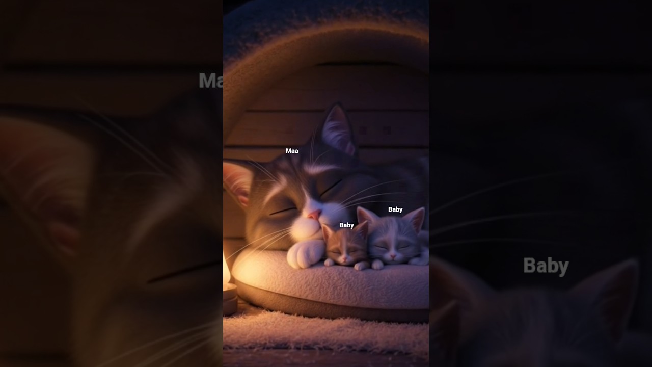 mother♥️and children💗 happy☺️ love story🐾💗♥️🐱 