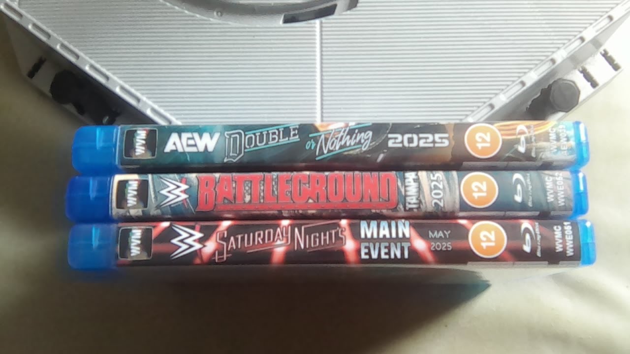 WWE Saturday Nights Main Event May, Battleground & AEW Double Or Nothing 2025 Custom Blu Ray Pickups