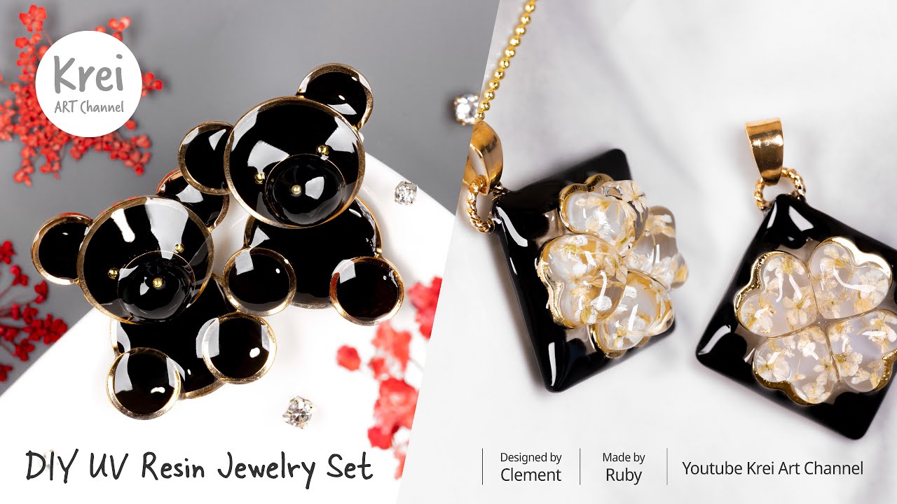 【UVレジン】豪華なビューティーブラックコレクションセット〜♪  UV Resin-The Beauty of Luxurious Black Collection set!!