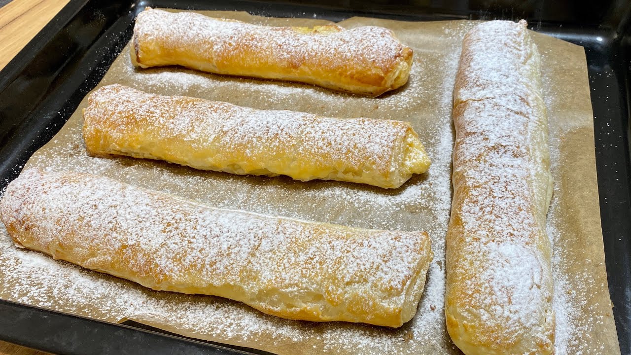 Ricetta in 1 Minuto 🤩 Sfogliata con crema Pasticcera 😋
