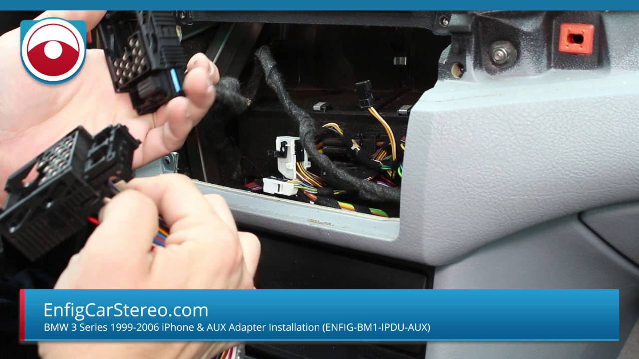 Installation BMW 3 Series 1998-2006 E46 iPhone iPod AUX adapter Enfig BM1-IPDU-AUX