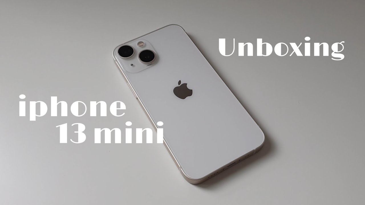 아이폰 13 미니 스타라이트 언박싱٩(　ᐕ)و🌟 • iPhone 13 mini starlight unboxing