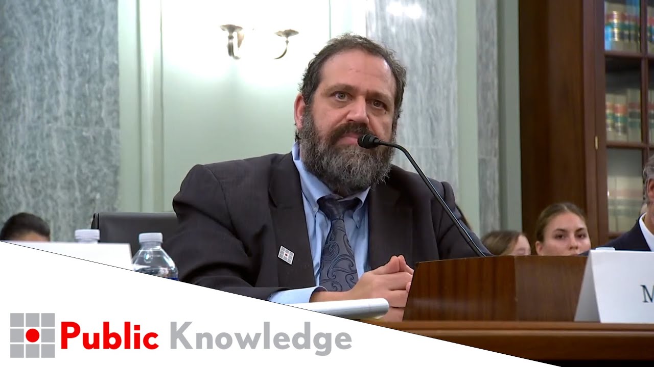 Harold Feld Testifies at Senate Jawboning Hearing