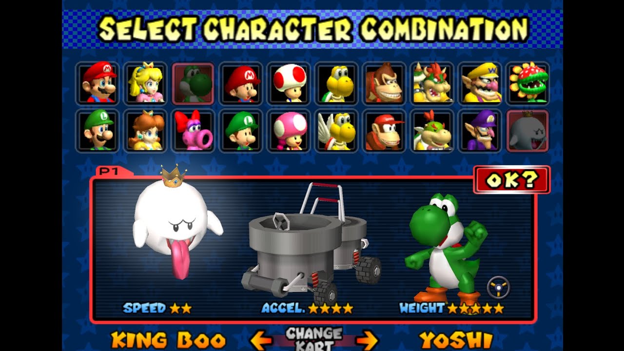 Mario Kart: Double Dash!! (GC) Special Cup Mirror (Yoshi & King Boo)