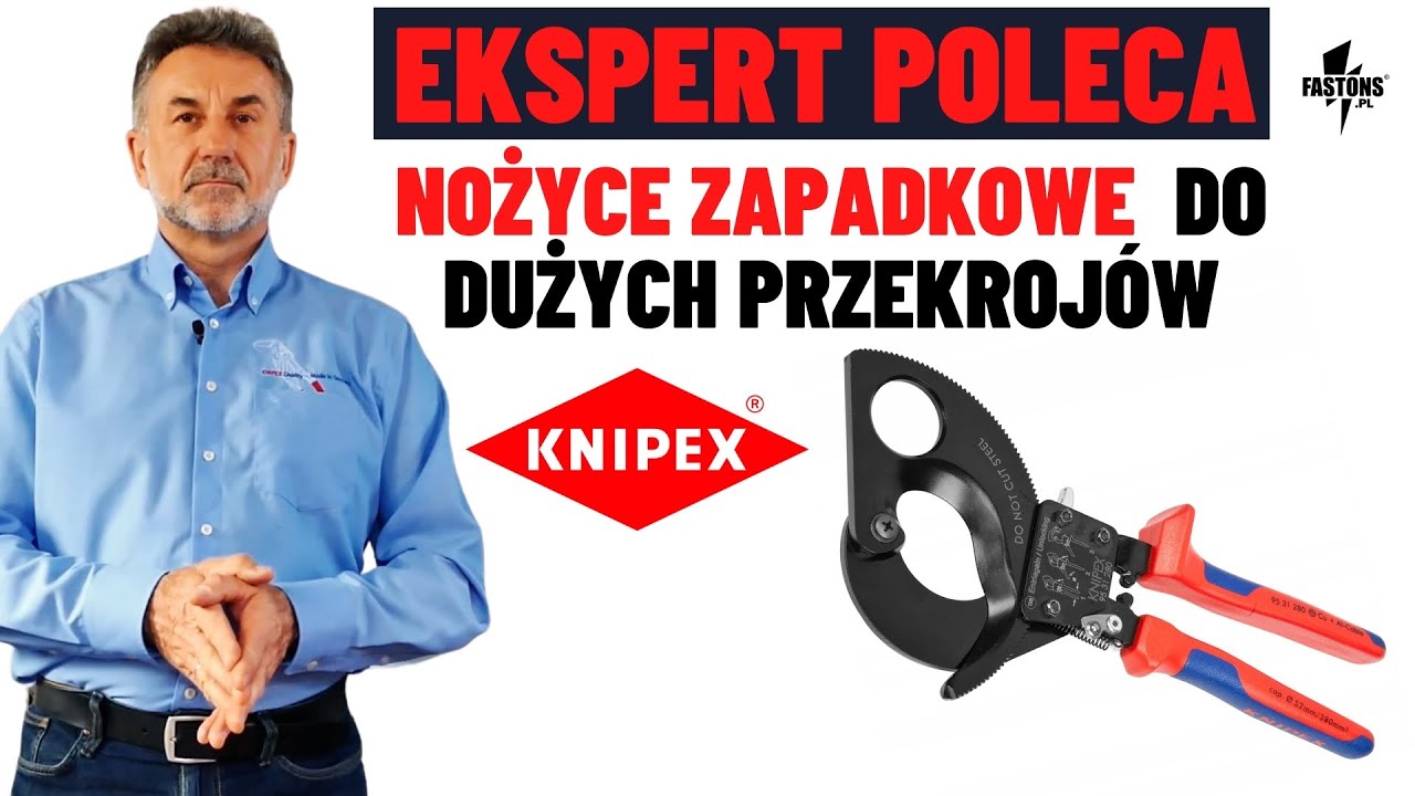 Jak przeciąć kabel o dużym przekroju? Nożyce zapadkowe KNIPEX 95 31 280 | EKSPERT POLECA