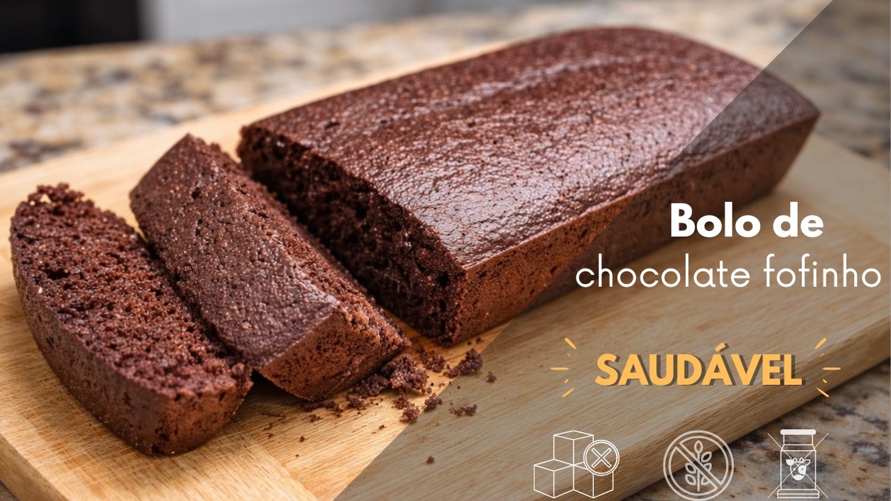 BOLO DE CHOCOLATE FOFINHO F&Aacute;CIL E R&Aacute;PIDO. SEM FARINHA DE TRIGO E SEM A&Ccedil;&Uacute;CAR