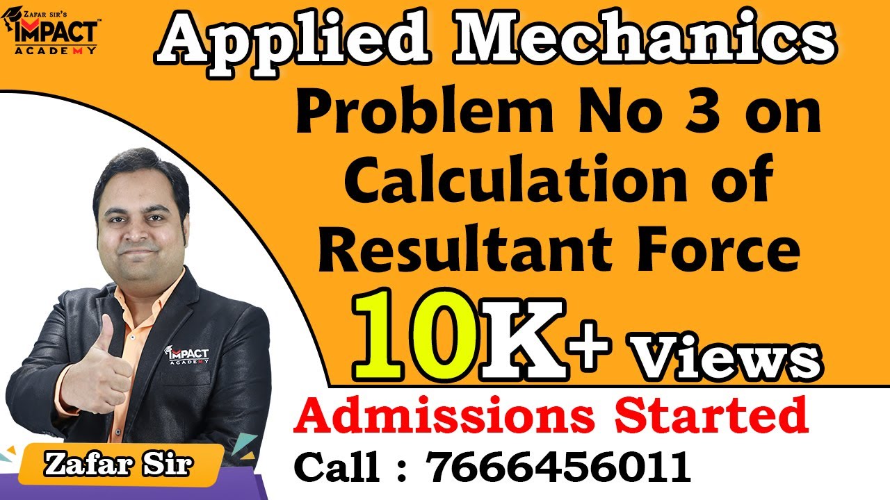 Problem No 3 on Calculation of Resultant Force | Applied Mechanics| Mechanical Engg #freeengineering