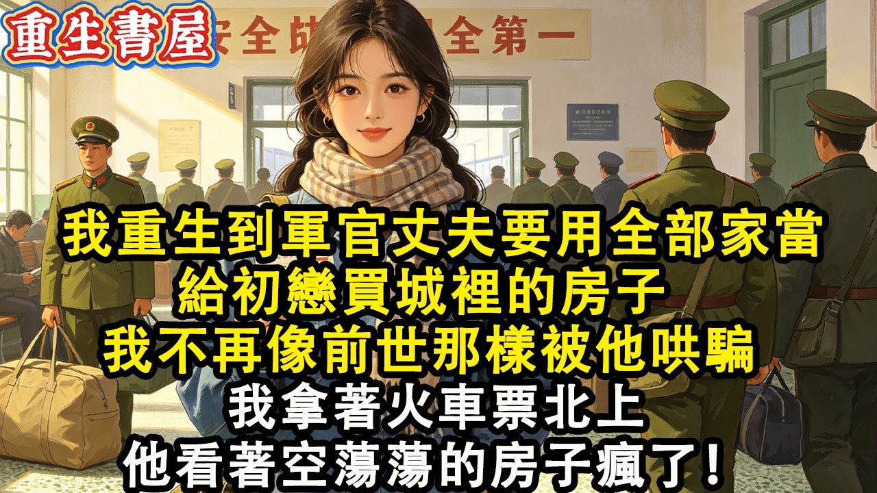 【重生爽文】我重生到軍官丈夫要用全部家當給初戀買城裡的房子  我不再像前世那樣被他哄騙 我拿著火車票北上 他看著空蕩蕩是房子瘋了！#小說 #重生 #爽文#動漫 #故事 #動畫